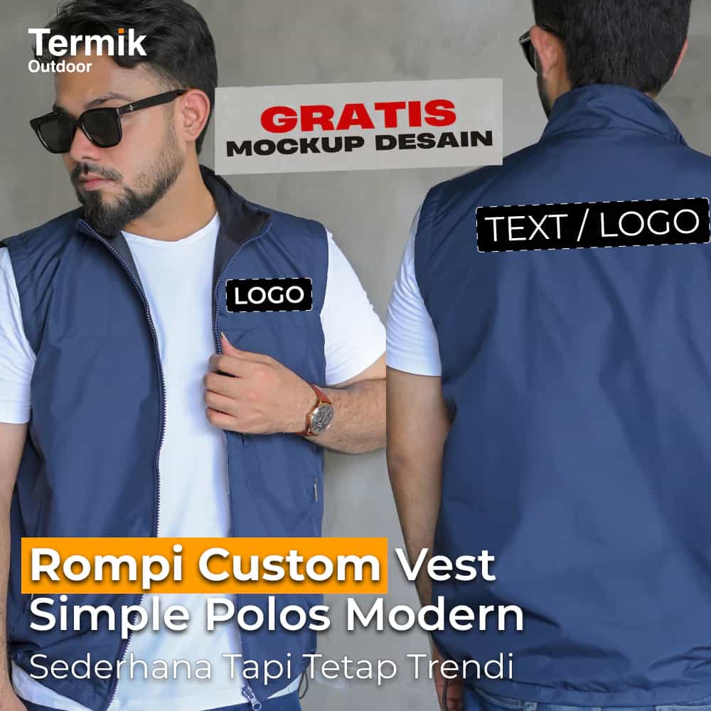 Rompi Vest Simple Polos Custom Modern custom Bandung - Termik Outdoor